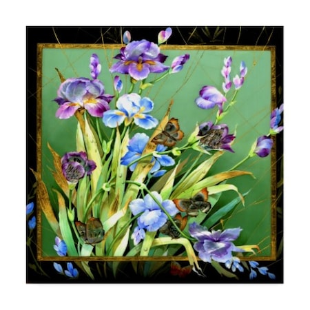 Tania Fedorova 'Mid-Century Floral Blue' Canvas Art,18x18